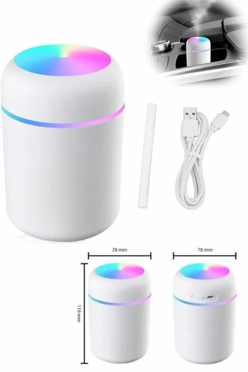 Hava Nemlendirici Buhar Makinesi Led Işıklı USB Dekoratif Nemlendirici Yeni Nesil görsel 2