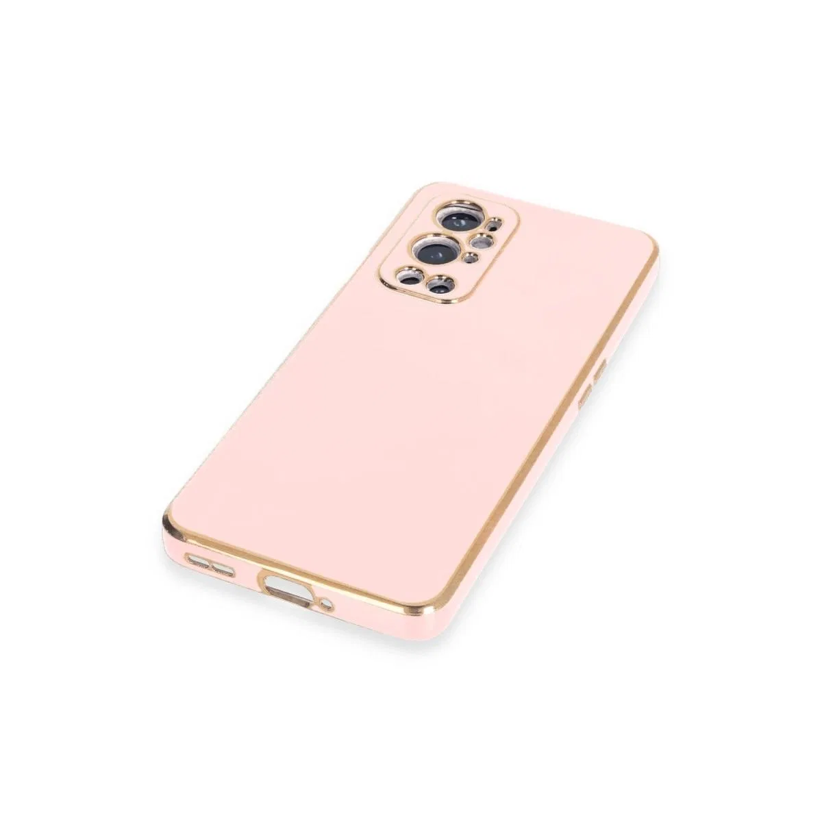One Plus 9 Pro Kılıf Volet Silikon - Pembe görsel 4
