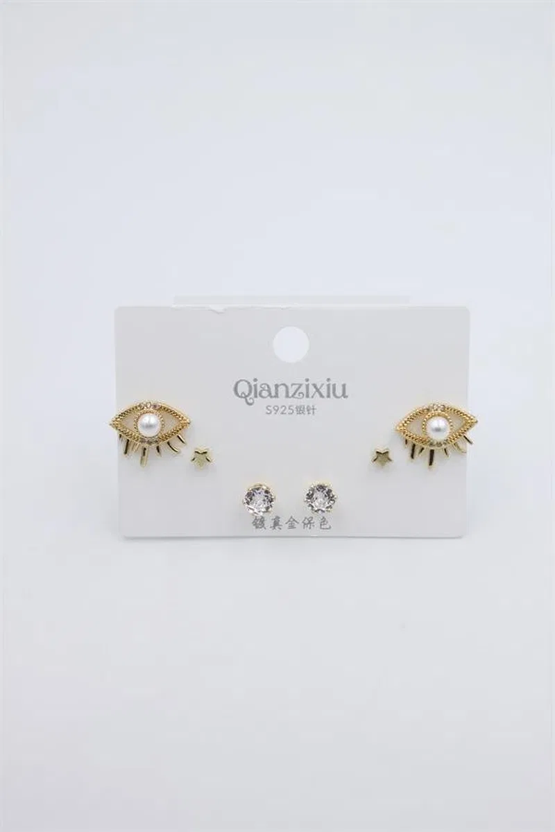 Çoklu Set Küpe - Altın görsel 2