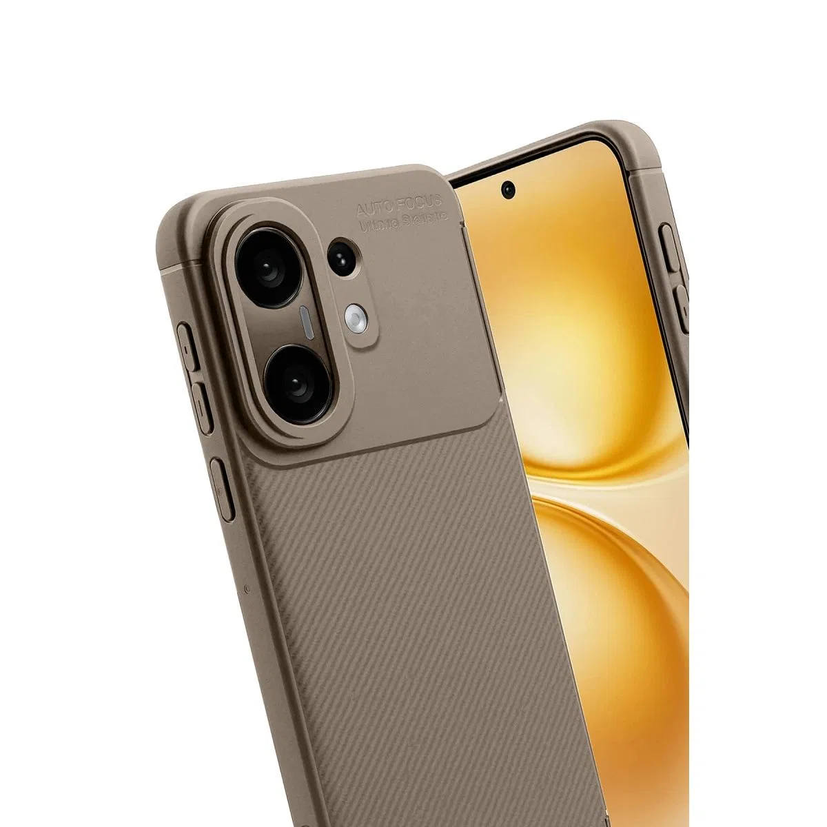 Newface Vivo X200 Fe Auto Focus Karbon Kapak -kahverengi görsel 2
