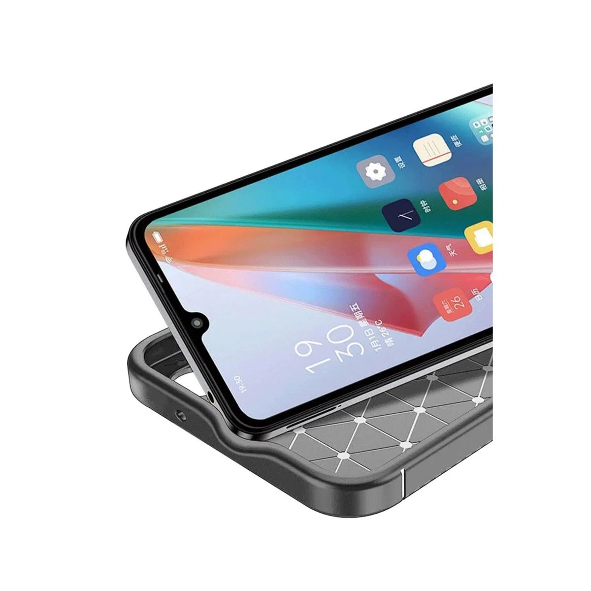 Samsung Galaxy A06 Kılıf Auto Focus Karbon Kapak - Gri görsel 2