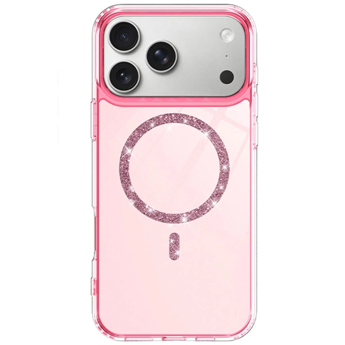 Apple İphone 17 Pro Max Live Diamond Magsafe Kapak - Pembe görsel 2