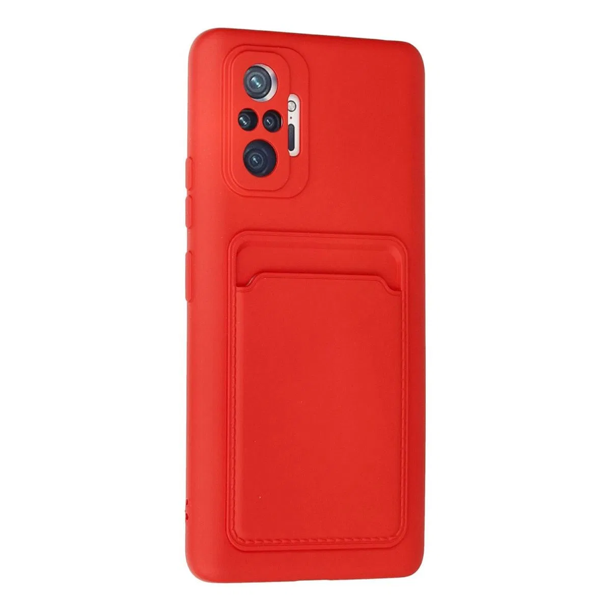 Xiaomi Redmi Note 10 Pro Kılıf Kelvin Kartvizitli Silikon - Kırmızı görsel 2