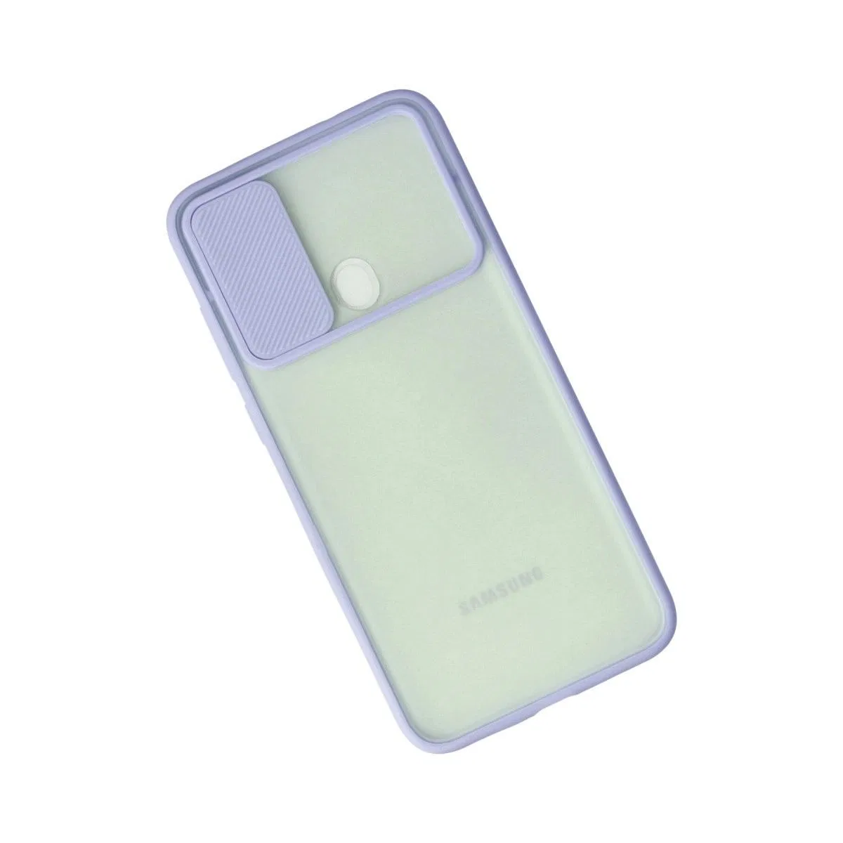 Samsung Galaxy A11 Kılıf Palm Buzlu Kamera Sürgülü Silikon - Lila görsel 3