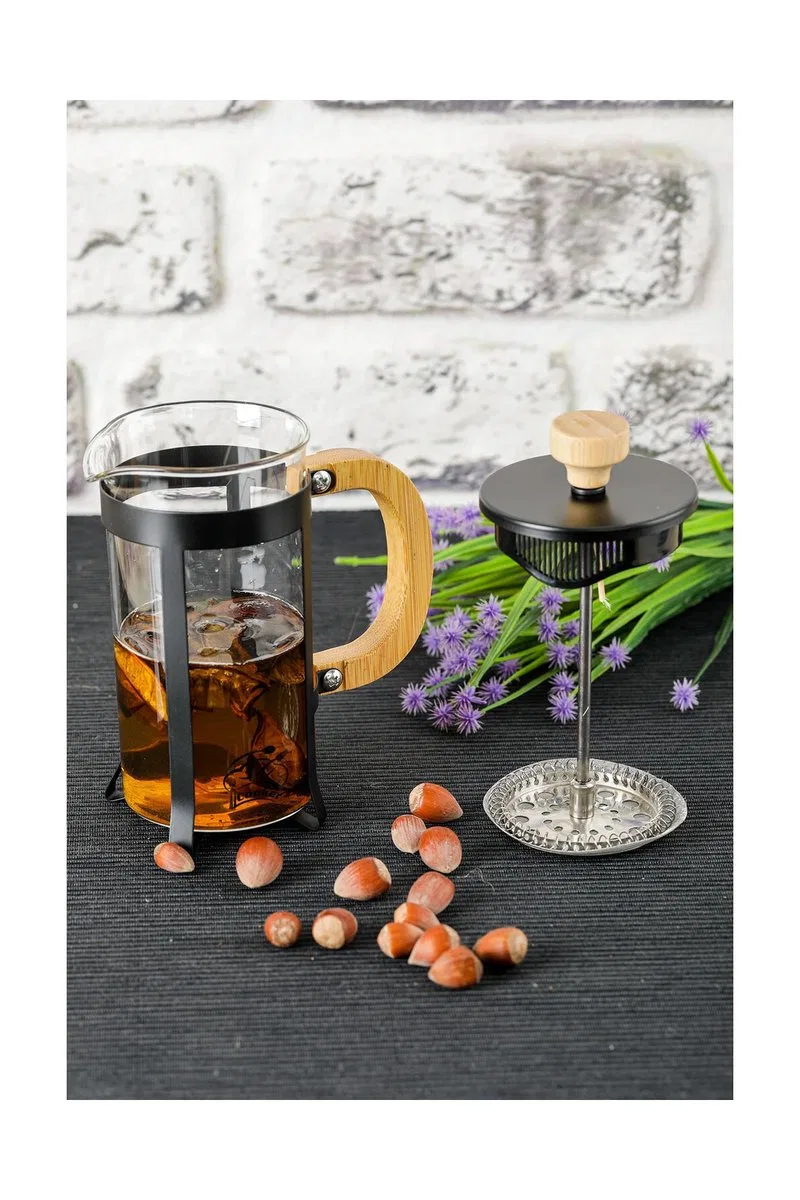 Lüx Cam 350 ml French Press Siyah görsel 3