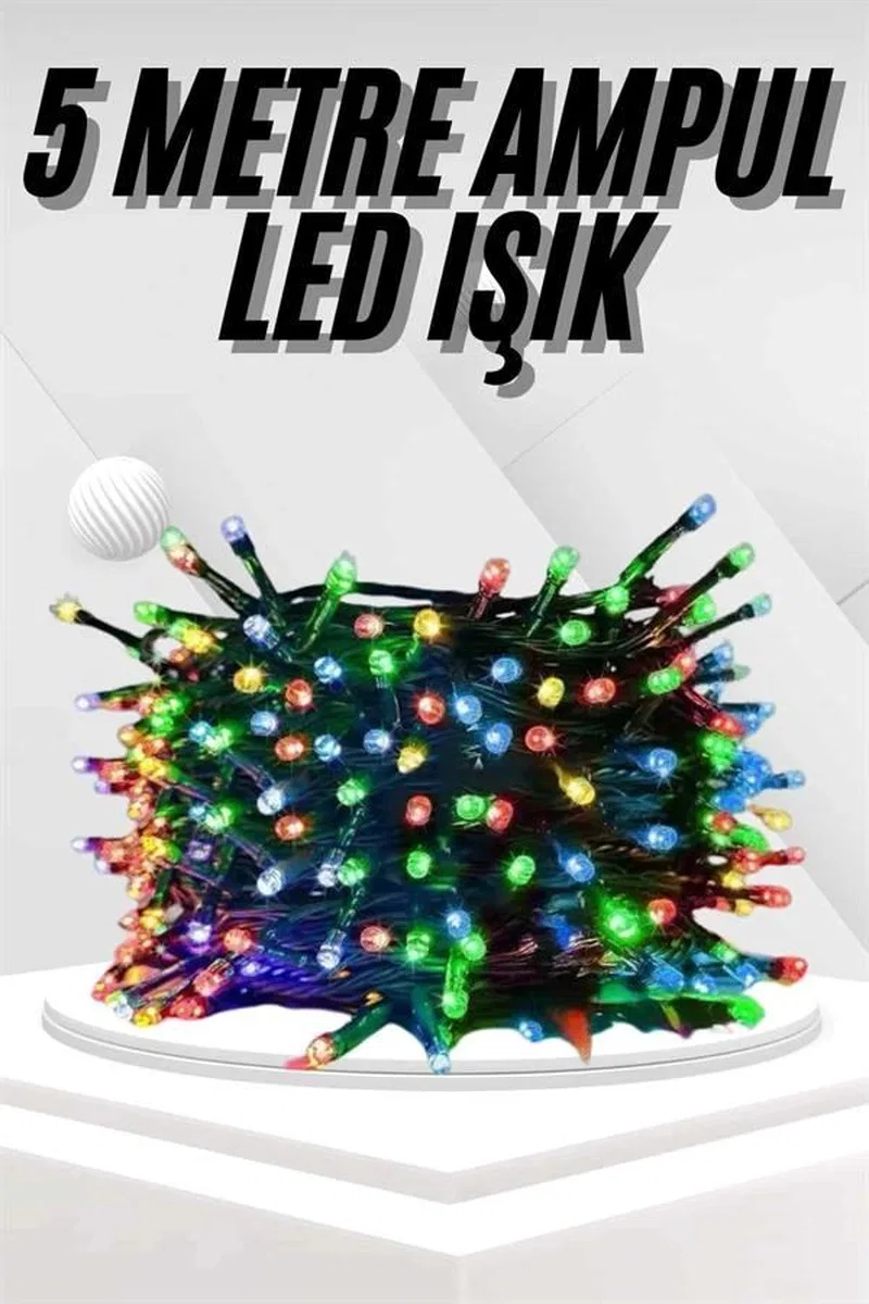 Ledli Fişli Led Dekor Lambası 5m Rgb Yılbaşı Ağacı Işığı görsel 2