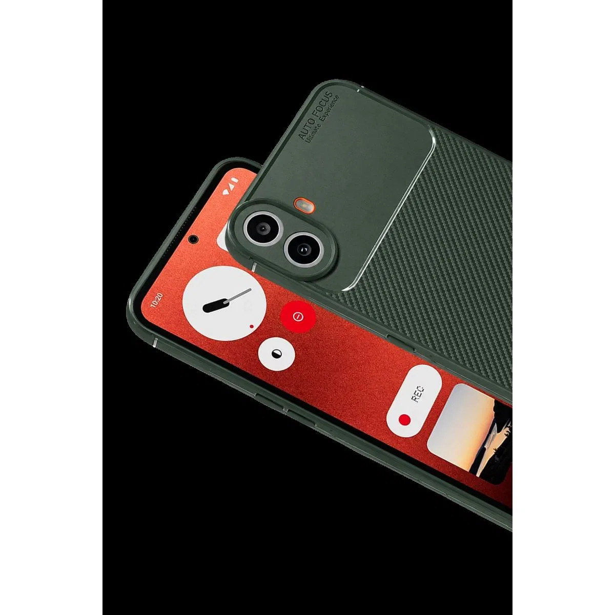 Newface Nothing Phone Nothing Cmf Phone 1 Auto Focus Karbon Kapak - Yeşil görsel 2