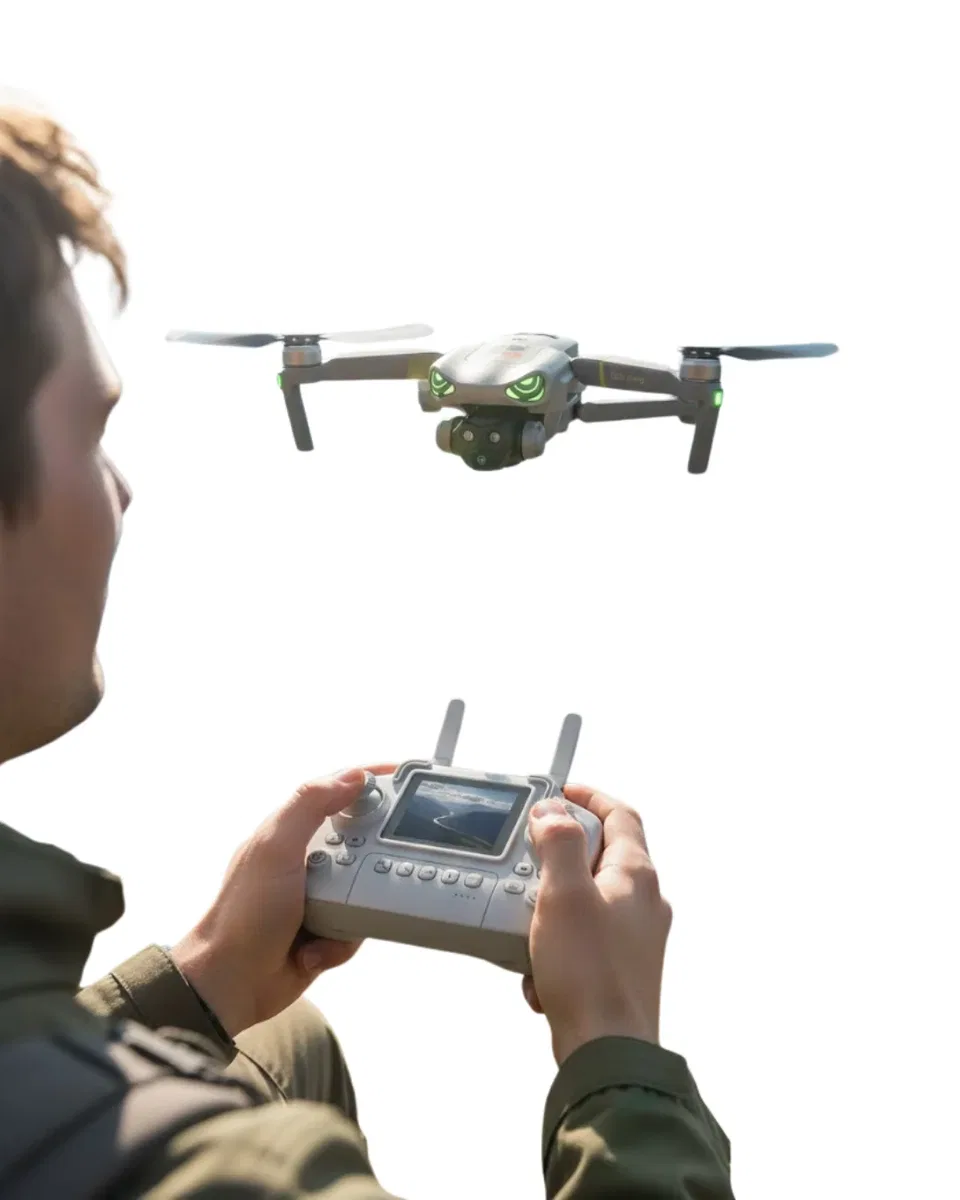 Tek Tuşla Kalkış İniş Özellikli Katlanabilir Drone görsel 3