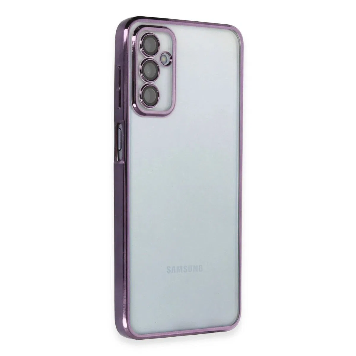 Samsung Galaxy M23 Kılıf Razer Lensli Silikon - Mor