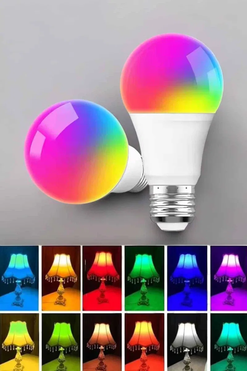 Led Ampul Enerji Dostu RGB Işıklı 100W Led Işık görsel 2