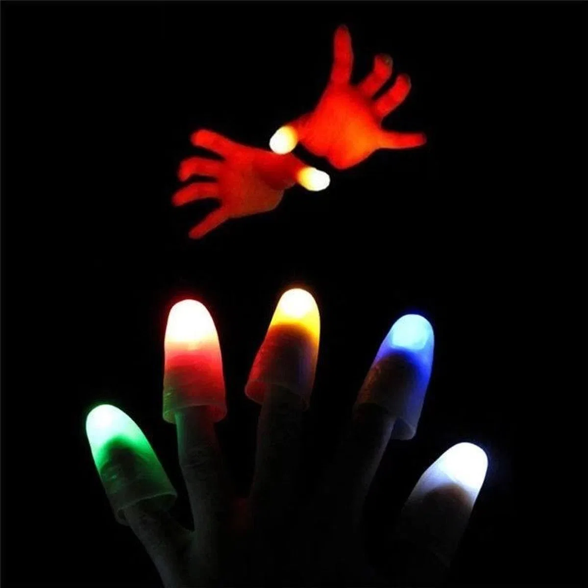 Led Işıklı Renkli Sihirli Parmak Işıklı Parmak Şaka Parmak 1 Adet görsel 4