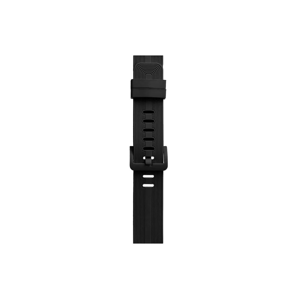 Apple Watch 38mm Kr408 Çizgili Silikon Kordon - Siyah görsel 3