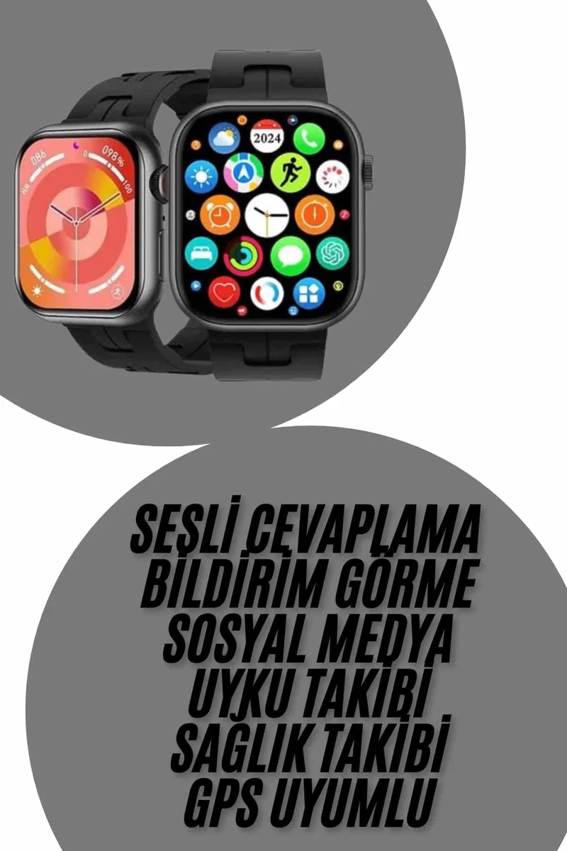 Akıllı Saat Çağrı Cevaplama Müzik Dinleme Plastik Kordon Mesaj Bildirimleri Yeni Seri görsel 2