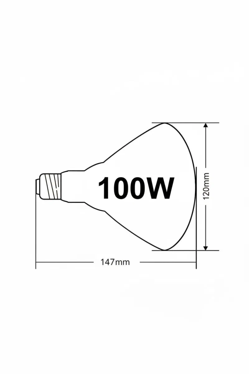 100w Isıtıcı Ampul Kırmızı Isı Lambası Civciv Kümes Kuluçka E27 Duy Isıtma Ampulü görsel 6