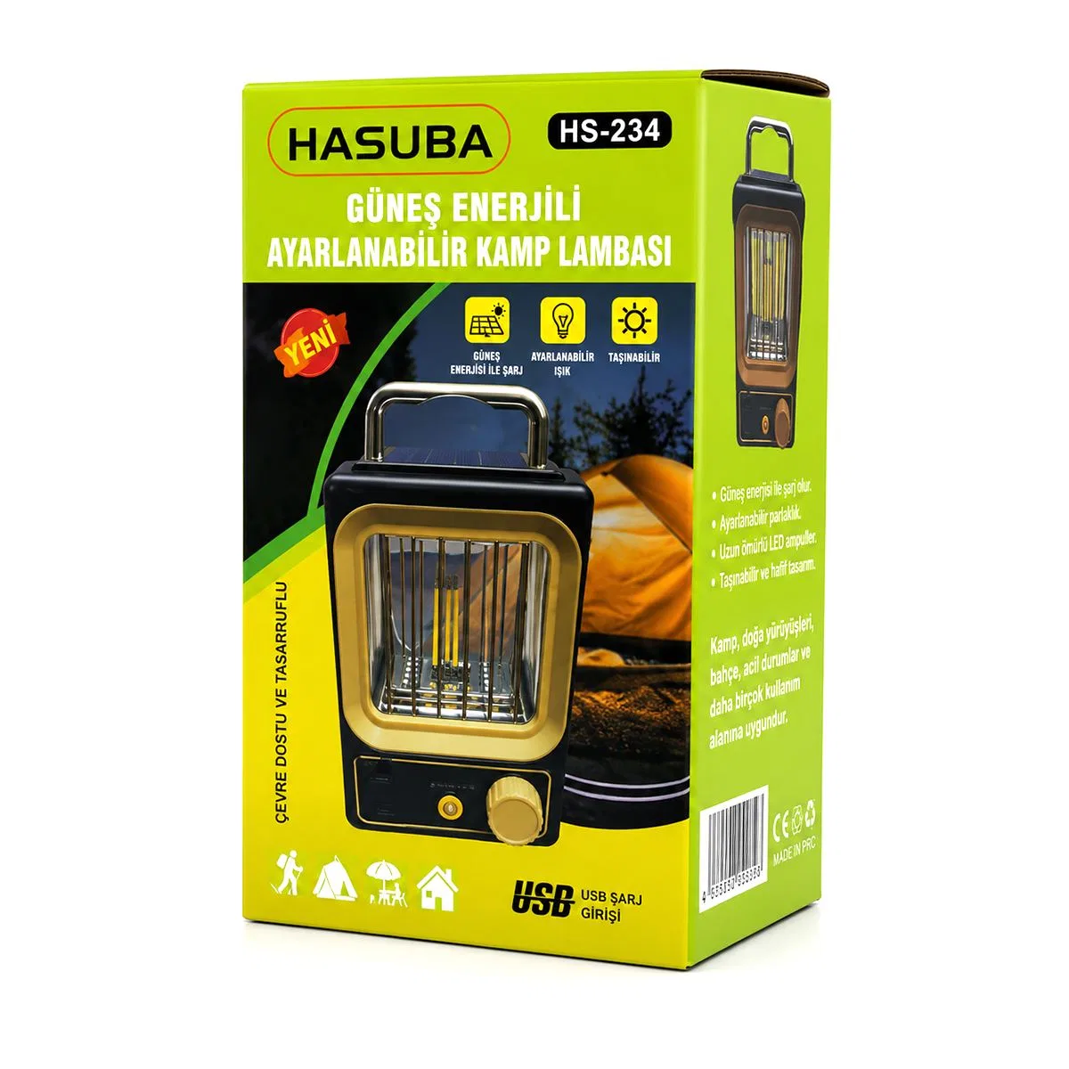 Nostalji Solar Lamba - USB Şarjlı 1500mAh görsel 3