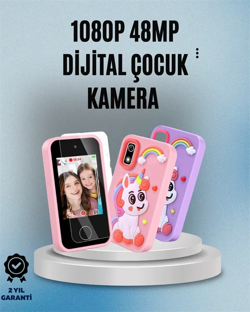 1080p HD Video Kaydı ve 2, 8” Dokunmatik Ekran – Çocuklar İçin Gerçekçi Görüntü Deneyimi