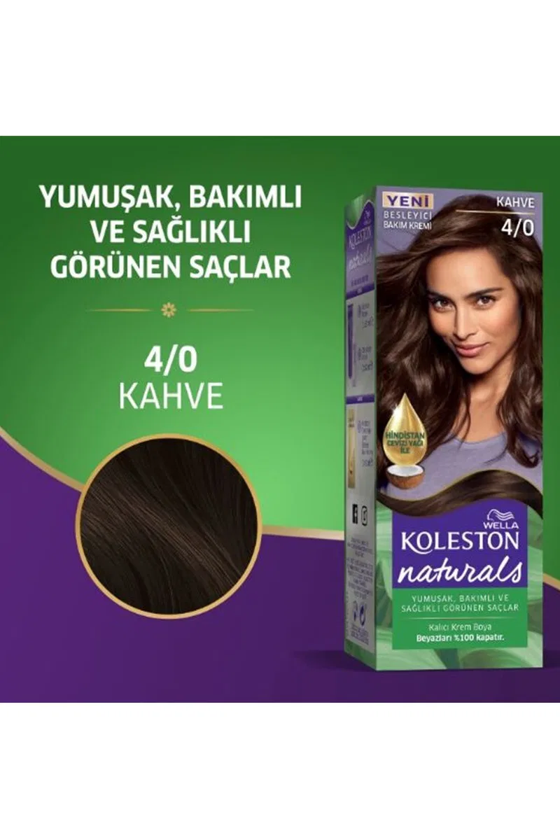 Naturals Saç Boyası Kahve 4/0 2x Paket görsel 4