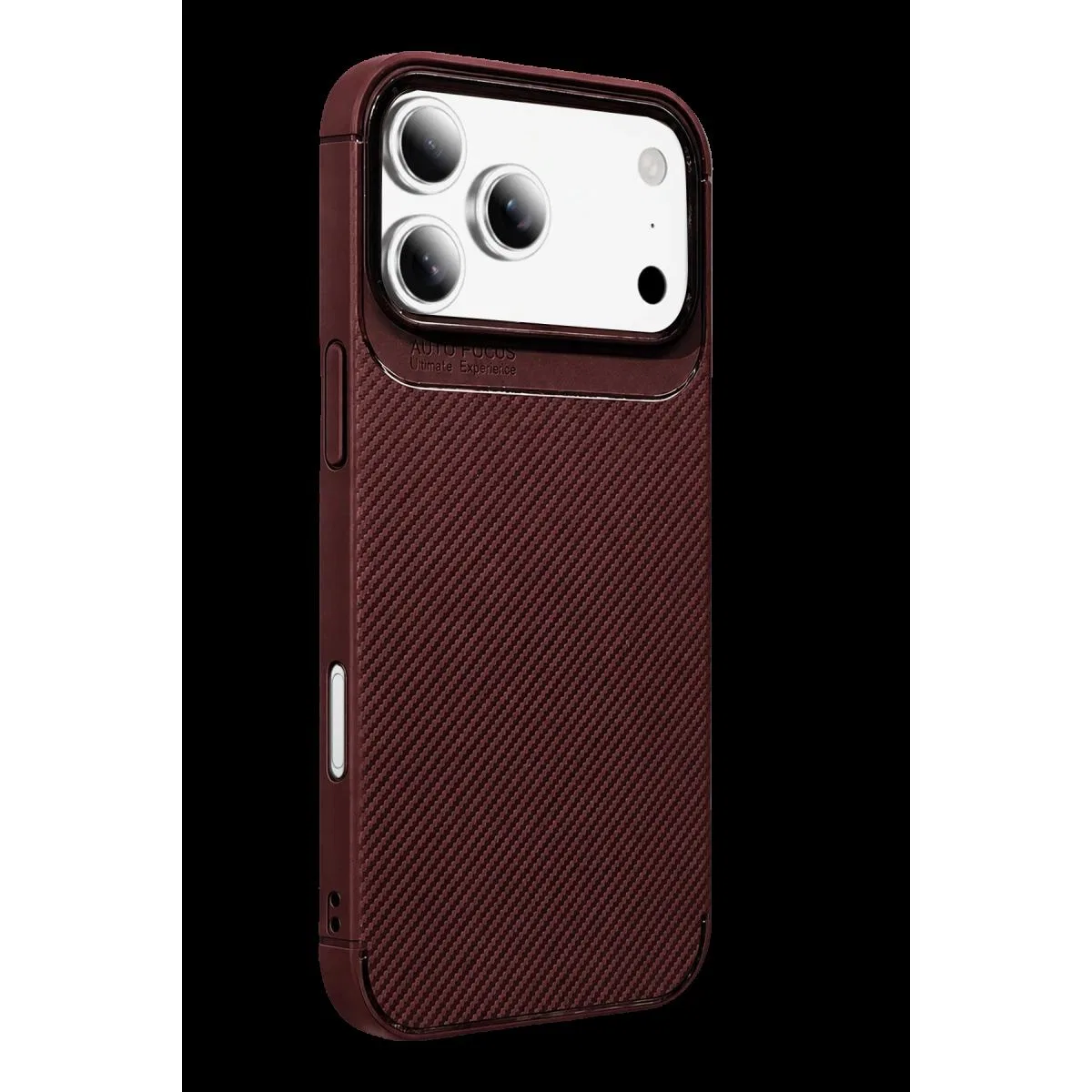 Newface Apple İphone 18 Pro Max Auto Focus Karbon Kapak - Bordo görsel 3