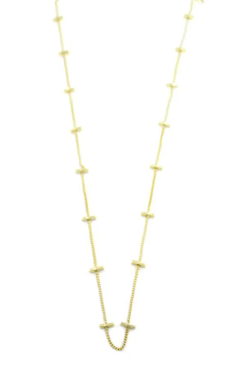 Çubuk Kolye - 45cm - Altın görsel 2