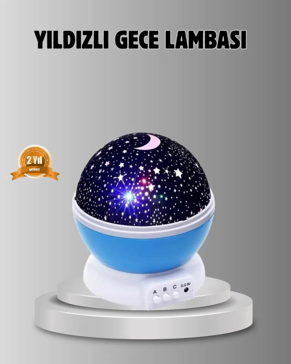 Çocuk Gece Lambası 6 Modlu Renkli LED Enerji Tasarruflu Masal Işığı