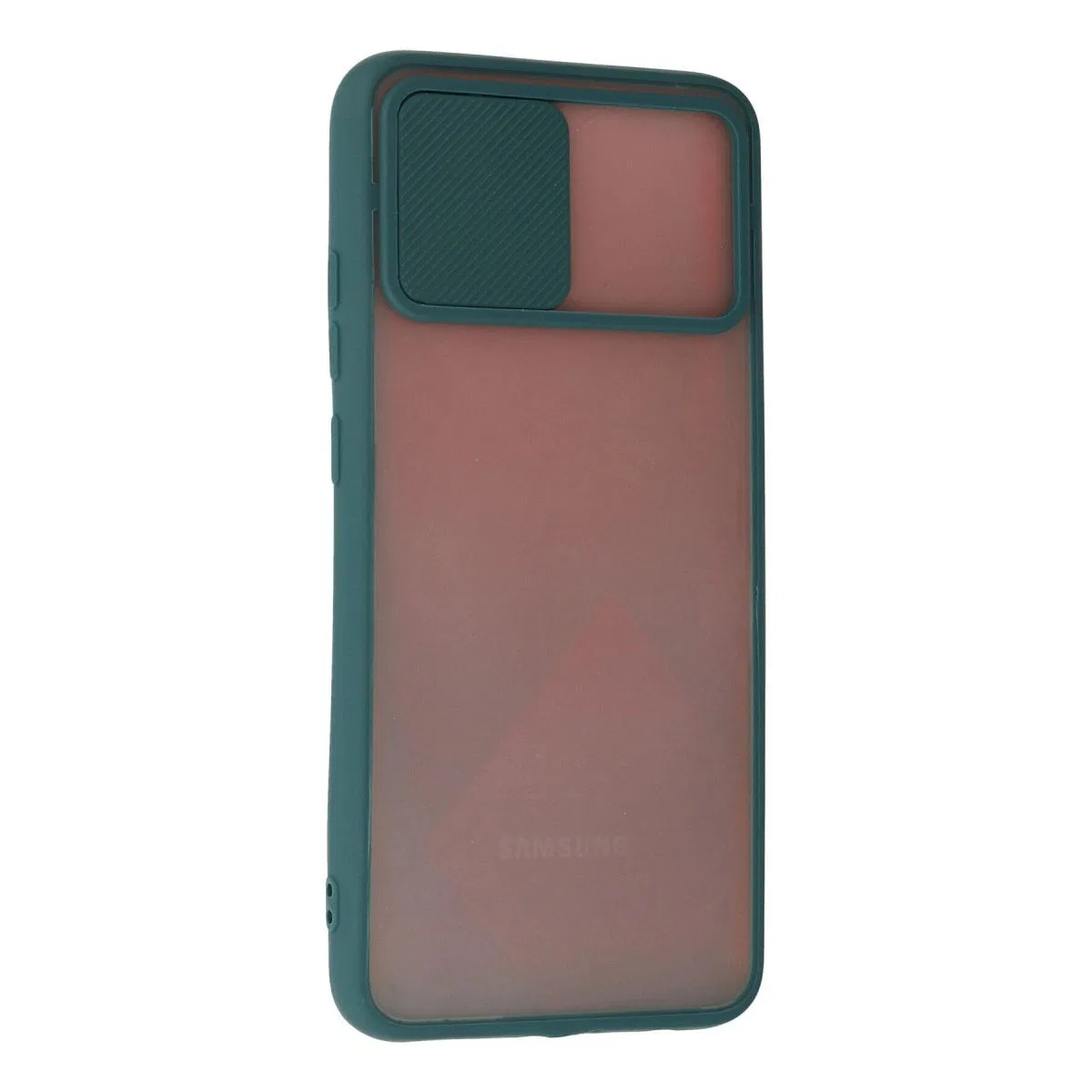Samsung Galaxy A03s Kılıf Palm Buzlu Kamera Sürgülü Silikon - Yeşil görsel 3