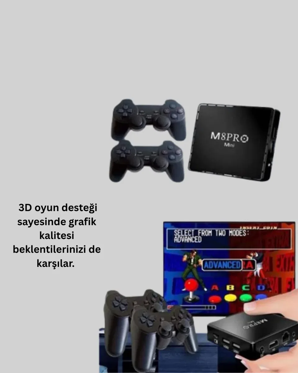 Retro Oyun Konsollu Akıllı Android TV Kutusu görsel 3