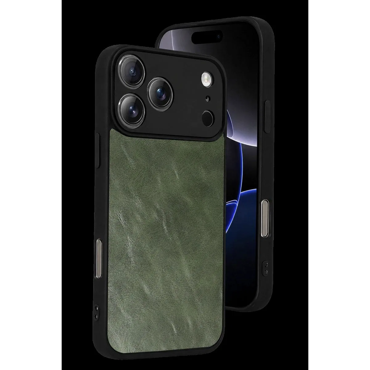 Apple İphone 17 Pro Aras Deri Kapak - Yeşil