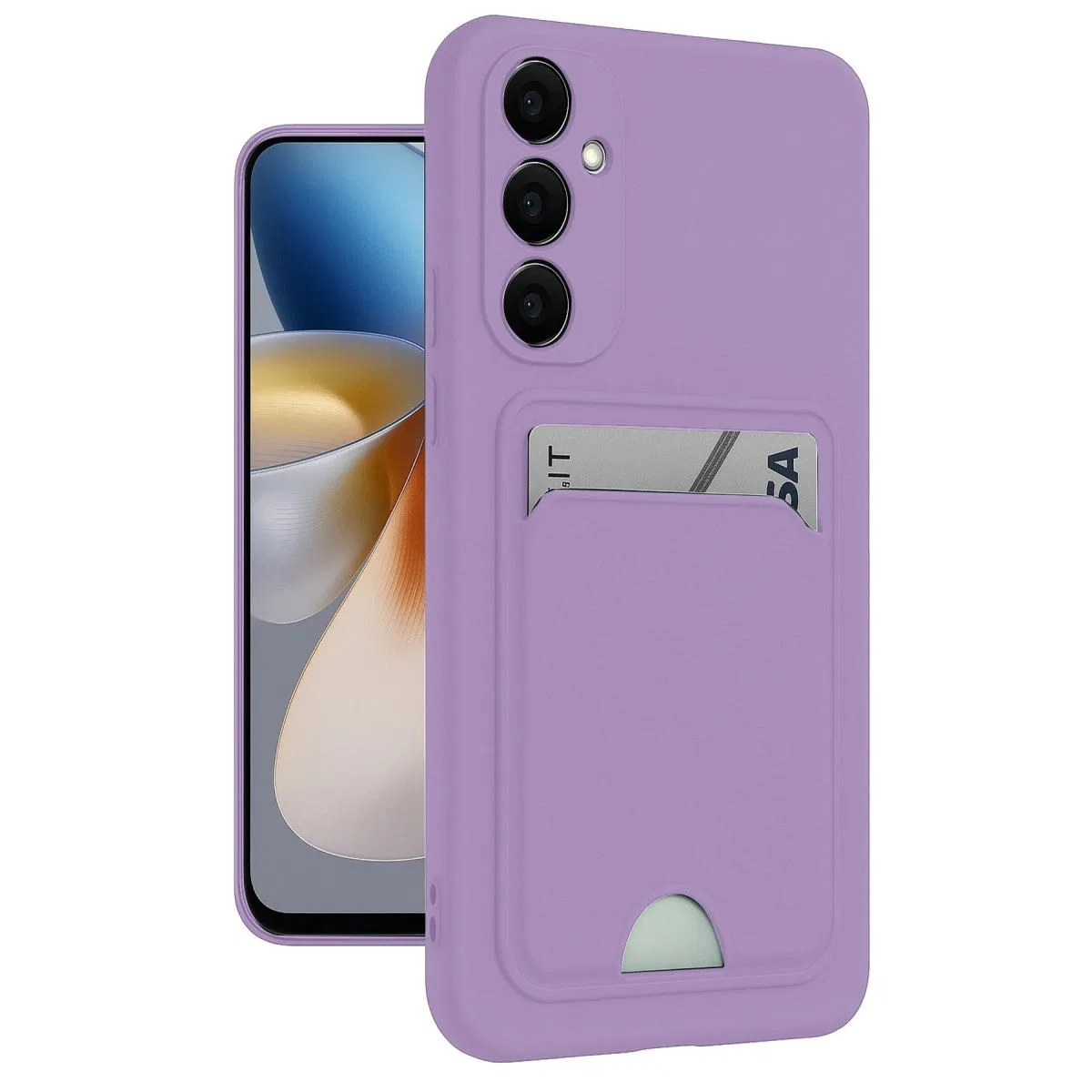 Samsung Galaxy M15 Kelvin Kartvizitli Silikon - Lila