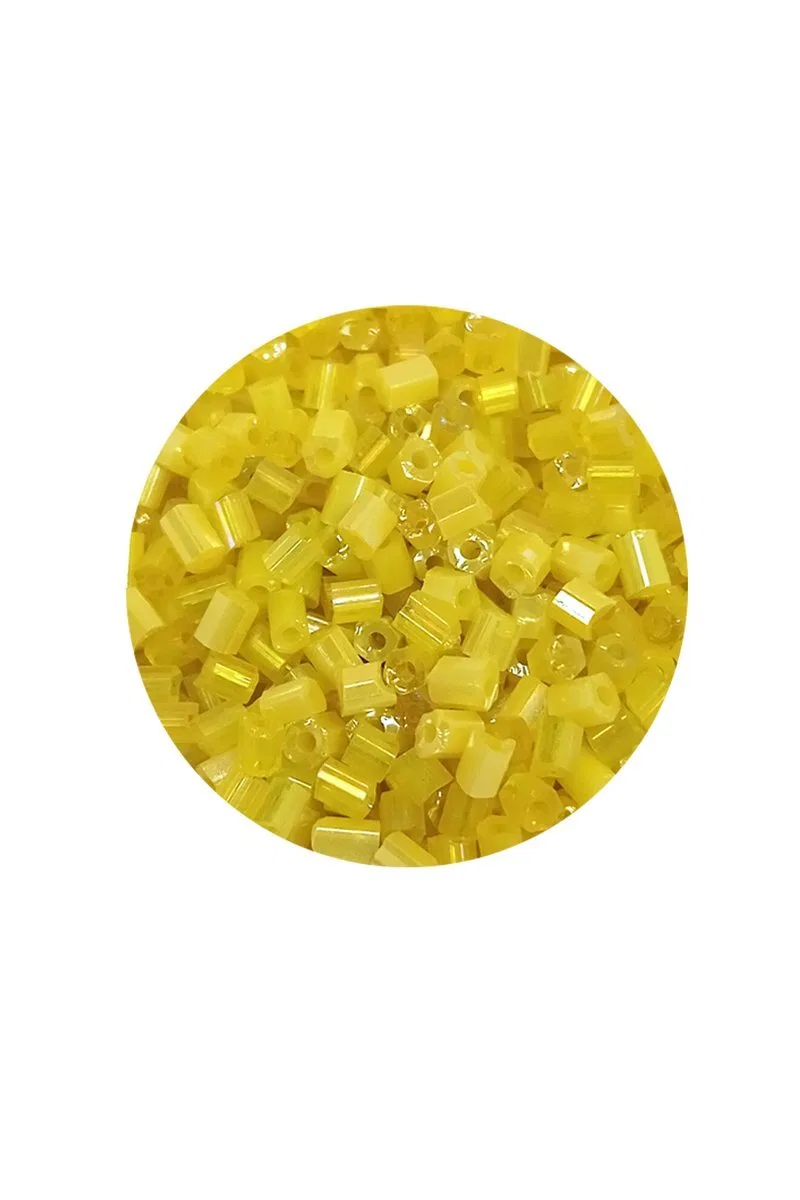 Kesme Cam Boncuk 2mm - 20 Gram - Koyu Sarı -BNC337 görsel 2