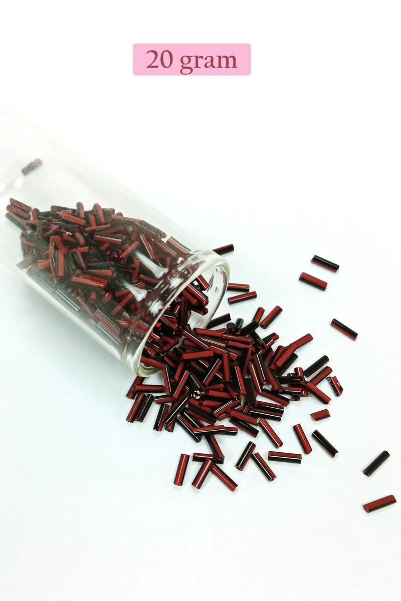 Uzun Boru Kesme Boncuk Çap 2mm Uzunluk 10 mm - 4 Renk - Toplam 80 Gram - BNC432 görsel 3