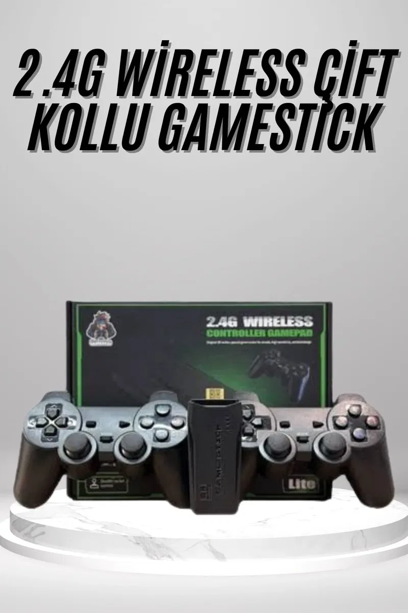 2. 4g Uyumlu Kablosuz Çift Kol Atari Retro 20000 Oyun Game Stick