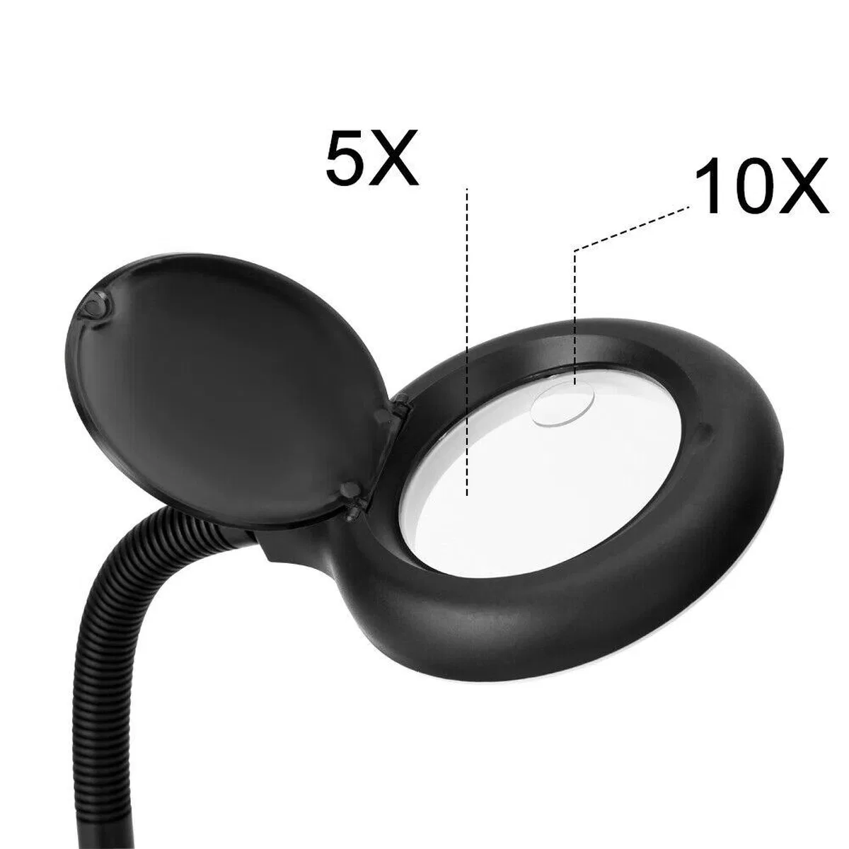 Esnek 5x /10x, 40 Led Işıklı Büyüteç, lamba Büyüteç Okuma, Çalışma Lehim Masa Lambası A808 görsel 7