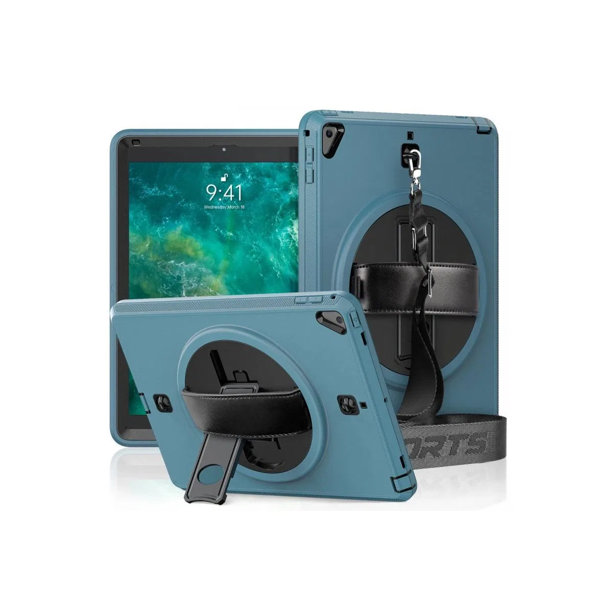 Apple İpad 5 Air 9. 7 Kılıf Strap-c Otterbox Tablet Kapak - Mavi