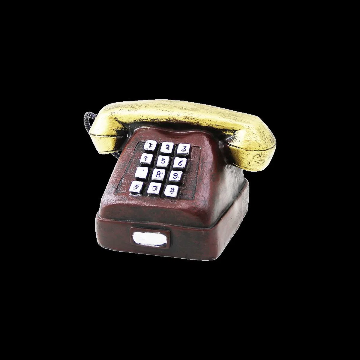 Ankesörlü Telefon Dekoratif Biblo - Reçine 9. 5x9. 5 cm görsel 2