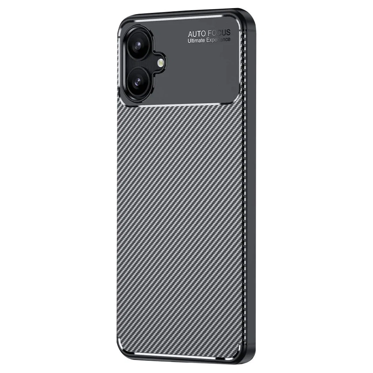 Samsung Galaxy A06 Kılıf Auto Focus Karbon Kapak - Siyah görsel 2