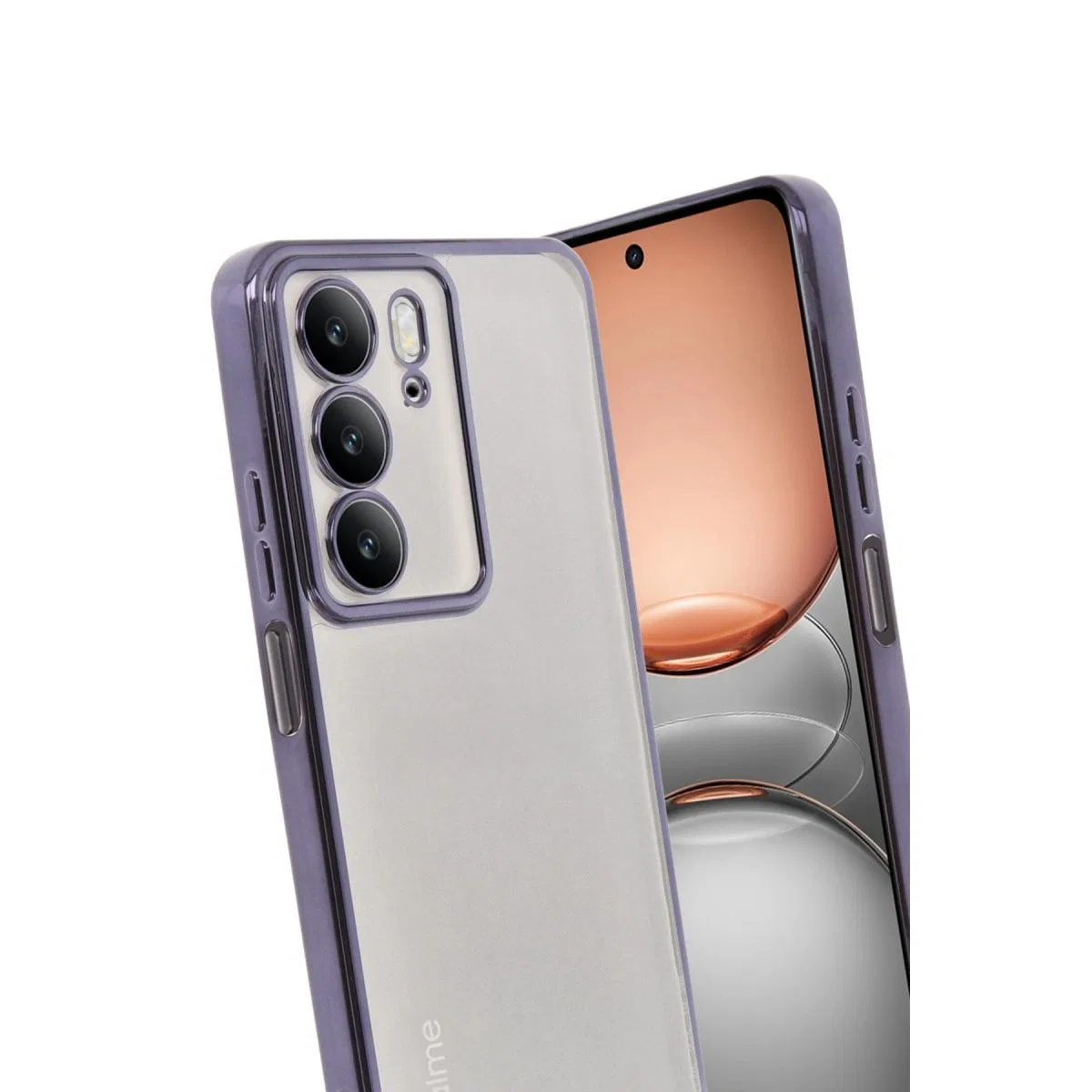 Realme C75 4g Kılıf Razer Lensli Silikon - Mor görsel 3