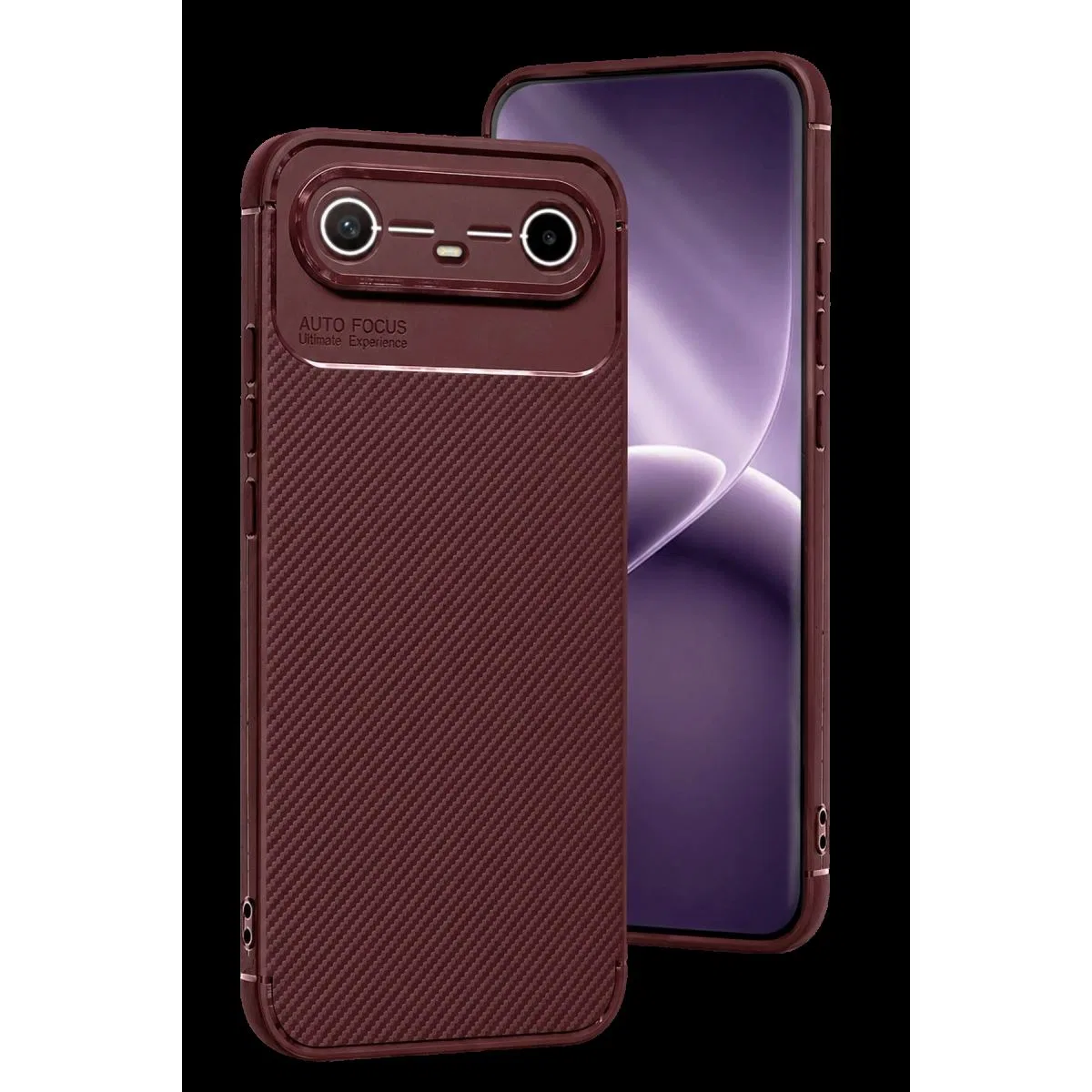 Newface Tecno Spark Slim 5g Auto Focus Karbon Kapak - Bordo
