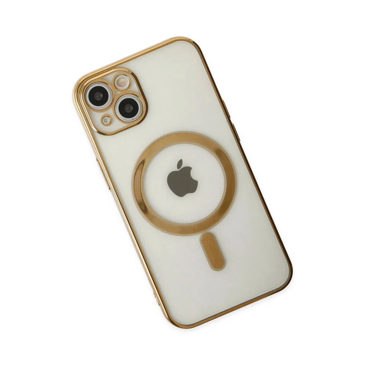 Apple İphone 14 Plus Kılıf Magneticsafe Lazer Silikon - Gold görsel 3