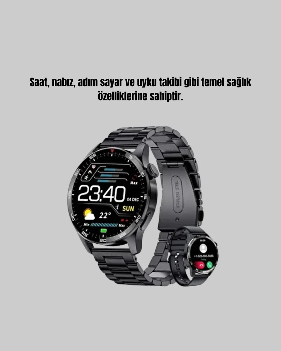 Bluetooth Akıllı Saat – Nabız, Adım Sayar, Uyku Takibi ve Spor Modlarıyla Akıllı Yaşam Asistanı görsel 4