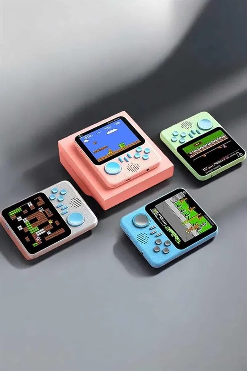 Mini Atari El Atarisi 3. 5 inç Ekran Çift Konsol 666 Adet Retro Oyun Gameboy El Atarisi görsel 3