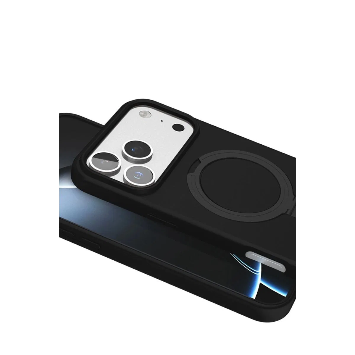 Apple İphone 17 Pro Max Regal Magsafe Standlı Kapak - Siyah görsel 5