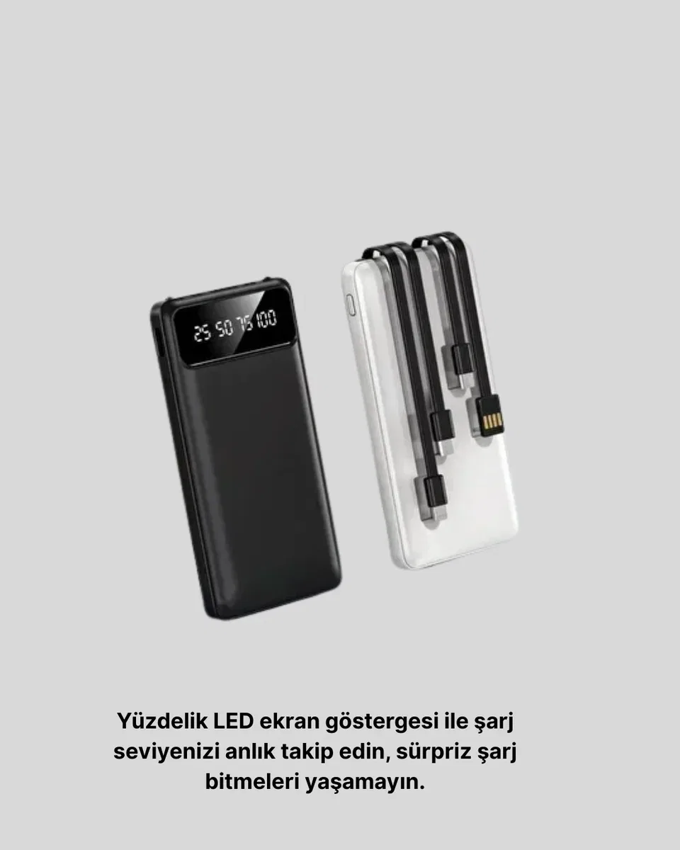 Taşınabilir 20. 000 mAh Hızlı Şarj Powerbank 4 Çıkışlı görsel 3