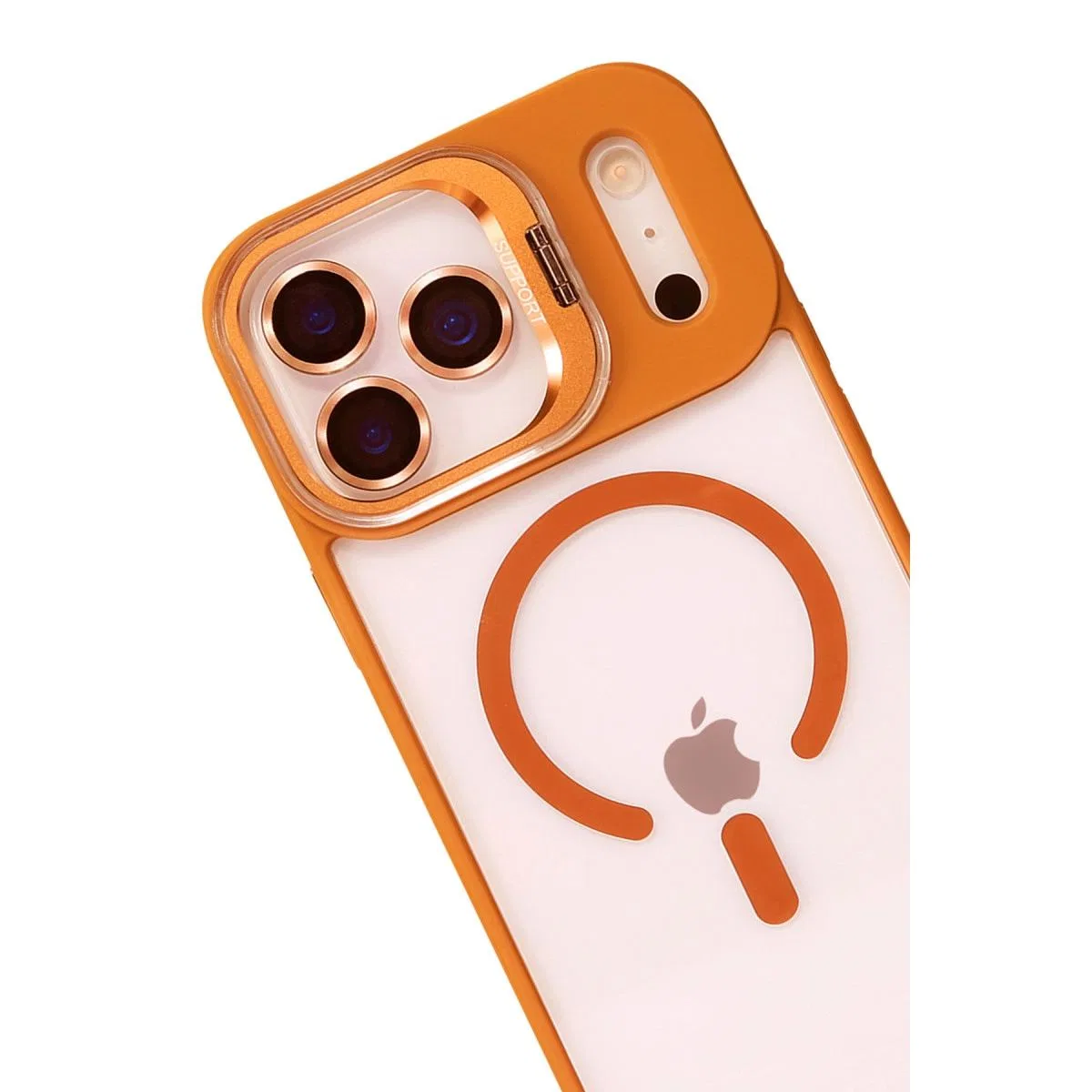 Joko Apple İphone 17 Pro Max Remim Lensli Magsafe Standlı Kapak - Turuncu görsel 3