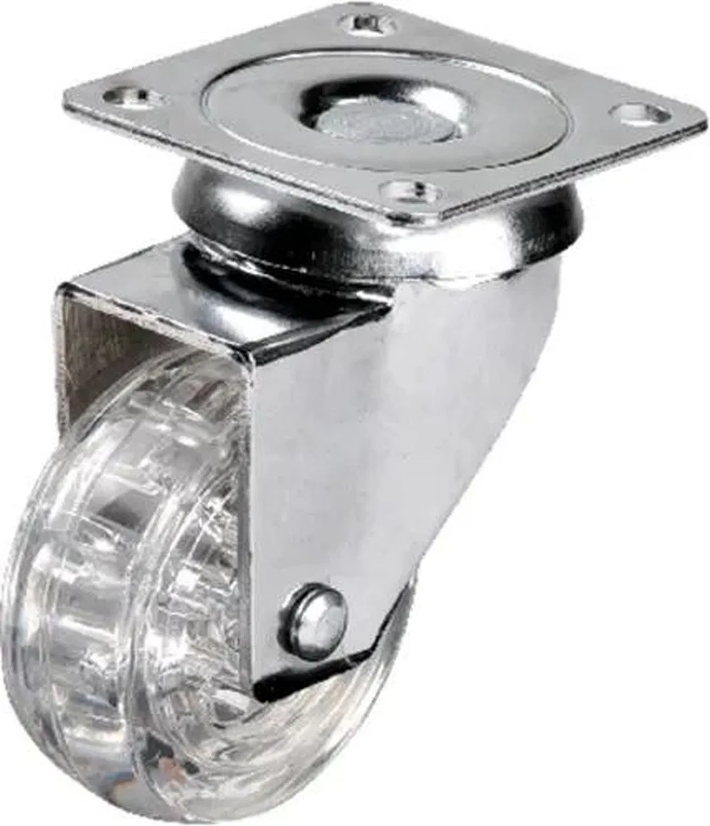 301 - 50x20 Mm Şeffaf Makaralı Tablalı Teker