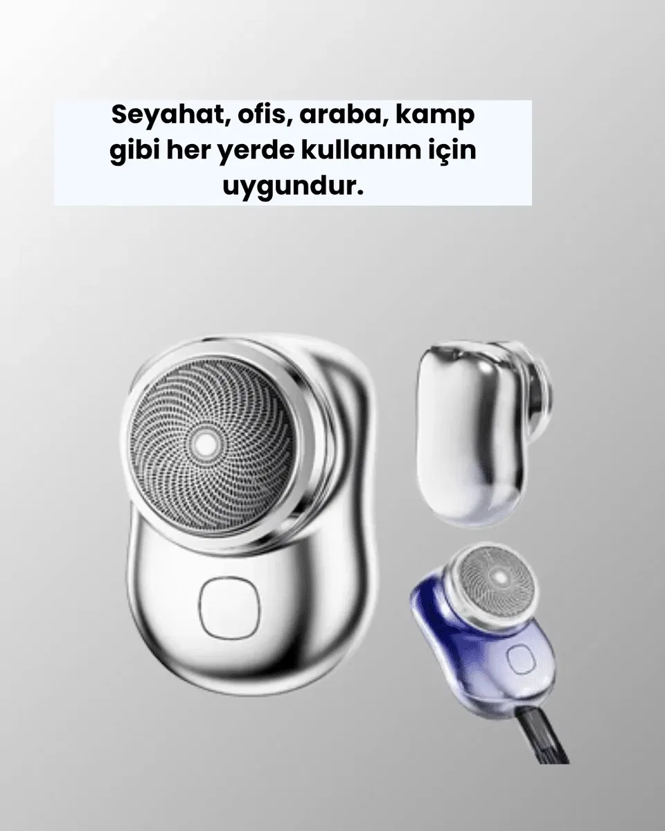 Mikro titreşim motorlu, düşük sesli, USB girişli tıraş makinesi görsel 2