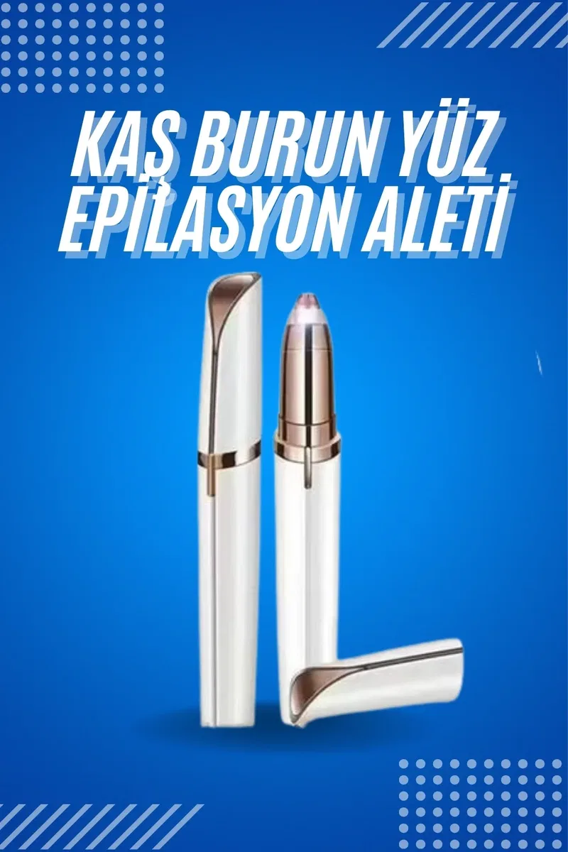 Tüy Kıl Alma Kaş Bıyık Uni Yüz Bakım Epilasyon Aleti Pilli