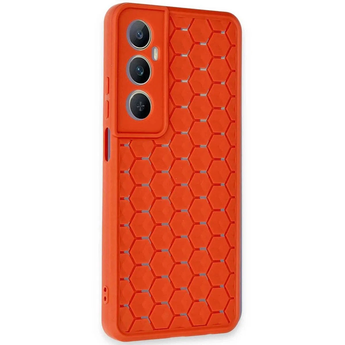 Realme C65 Kılıf Petek Silikon Kapak - Kırmızı görsel 2