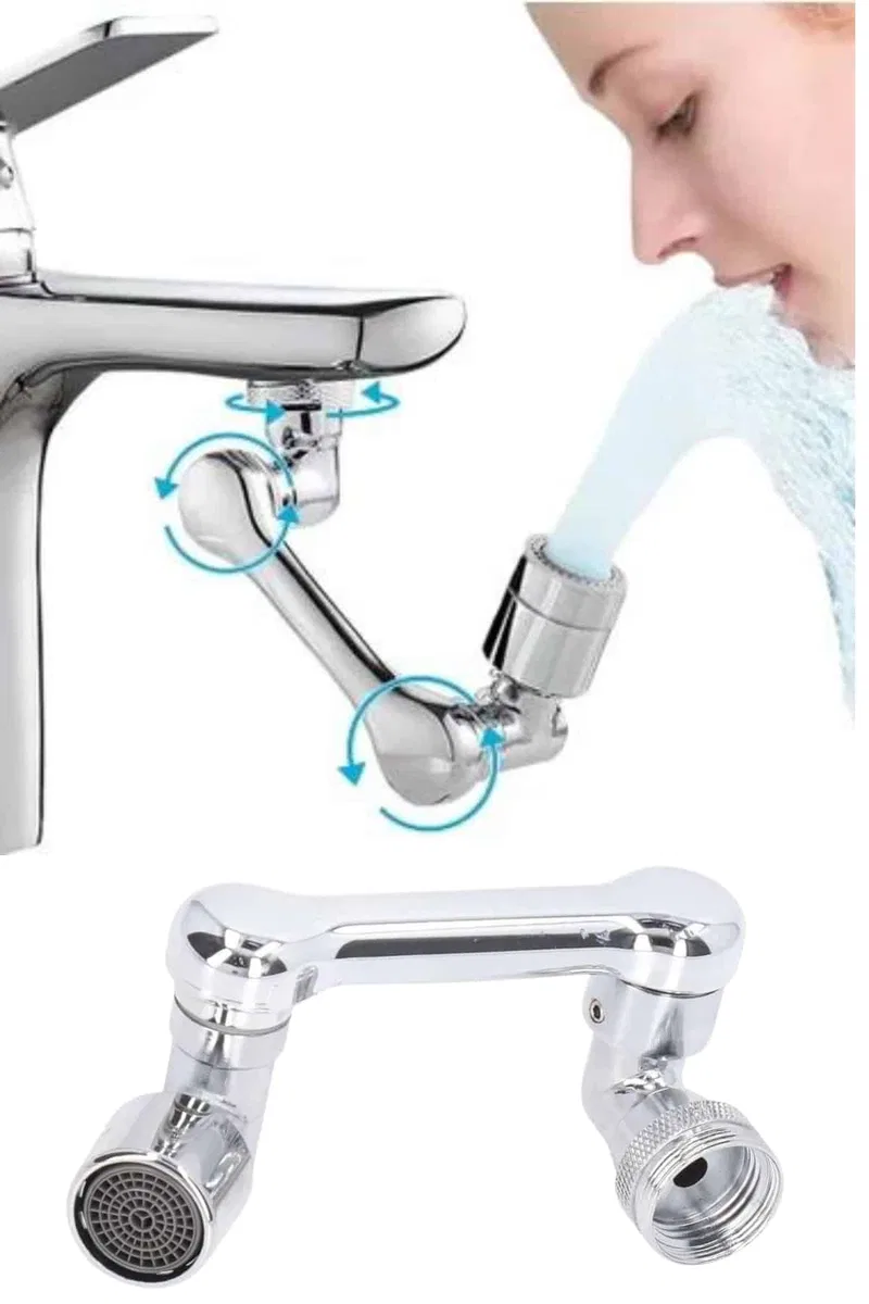 Dönebilen Musluk Başlığı Akrobat Mutfak Banyo Musluk Ucu Başlığı Oynar Başlıklı görsel 3