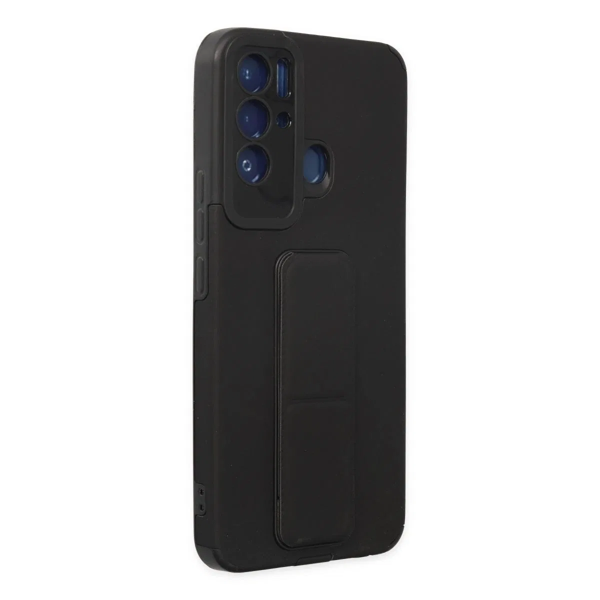 Tecno Pova Neo Kılıf Mega Standlı Silikon - Siyah görsel 2