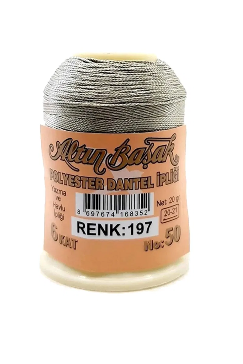3 Adet Altınbaşak Oya ve Dantel İpi 20 gr - Royaleks - No: 197 görsel 3
